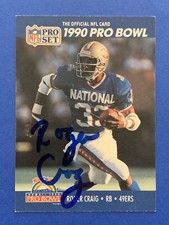 ROGER CRAIG (49ers HOF) Signed 1990 Pro Set Nebraska Cornhuskers Autograph Auto