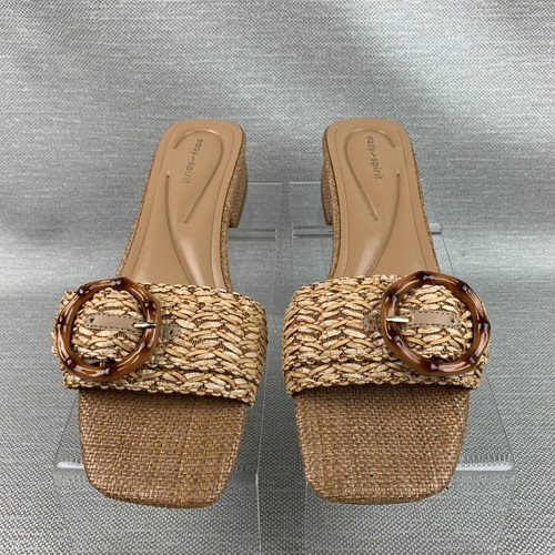 Easy Spirit Gatlin Slide Sandals Square Open Toe Buckle Design Block Heel 10M - Picture 5 of 12
