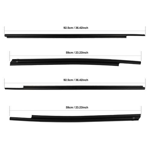 For 2007-2020 Toyota Tundra Double Cab Window Sweep Seals Weatherstrip 4 Piece - Picture 5 of 5