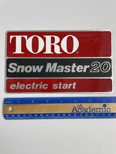 NOS Toro OEM 29-6200 Decal - Snow Master 20 electric start