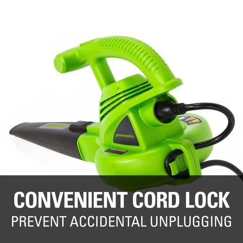 Greenworks 9 Amp (170 Cfm /180 mph) Corded Electric Leaf Blower 2401502 - Picture 6 of 13