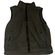EDDIE BAUER ZIP UP POLARTEC FLEECE VEST GREEN SIZE MEN LARGE