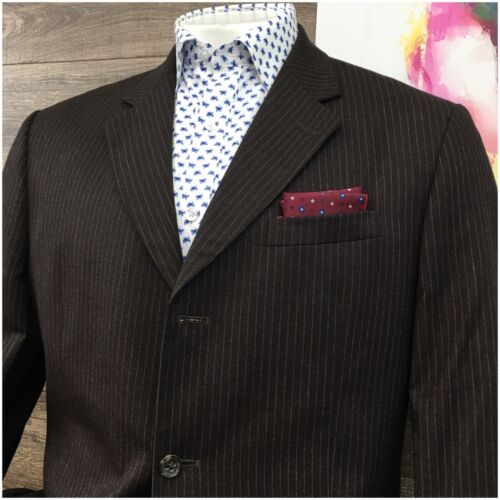 BANANA REPUBLIC Mens Blazer Sport Coat Casual Jacket Size 46R Brown Wool Suit - Picture 11 of 13