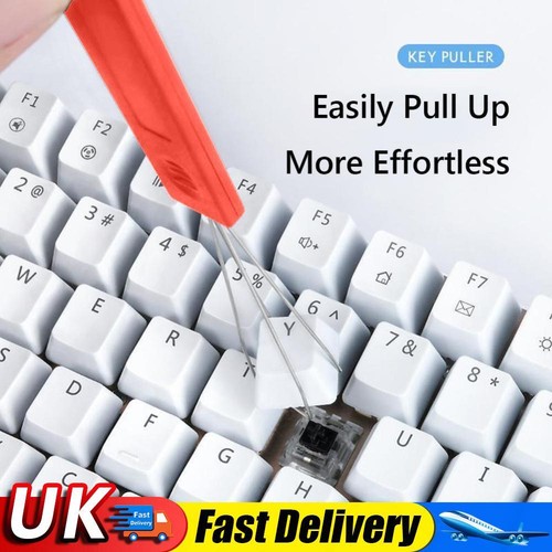 2 in 1 Mechanical Keyboard Key Cap Puller Keycap Shaft Remover Tool (Red) UK