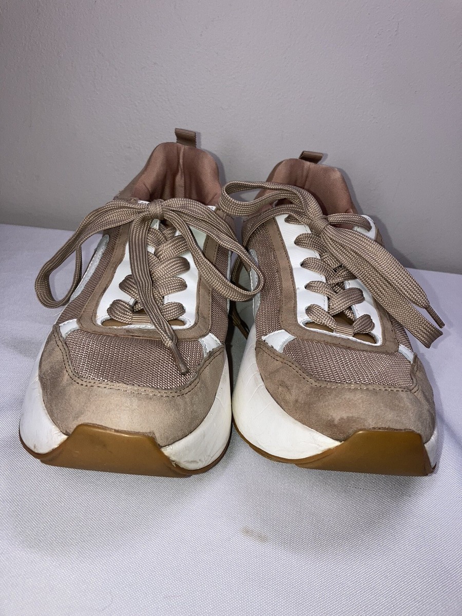 Uterque Trainers Women Platform Leather Trim Excellent EU 38