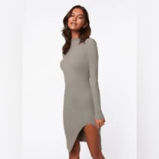 Missguided Brown Split T-Shirt Dress Size 8