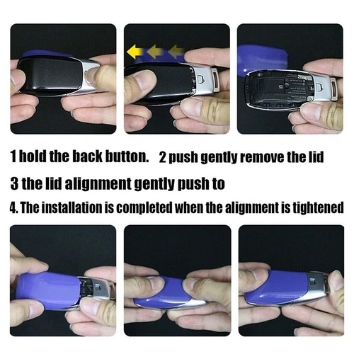 For Mercedes-Benz C E S Class Car Key Back Cover Smart Key Case Cover Rear Cover - Picture 7 of 9