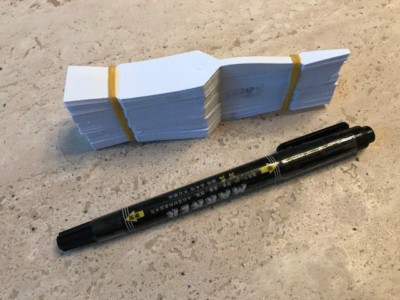 Autoschlüsselanhänger Budget Pack 100 Identifizieren Sie alle Schlüssel Werkstatt, Verkauf weiß Kunststoff