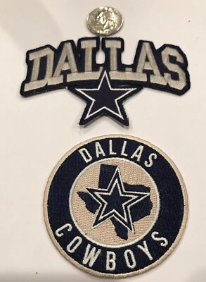 Dallas Cowboys Vintage Embroidered Iron-On Patches – Set Of 4, Each 2.5 Inches, Multi-Color