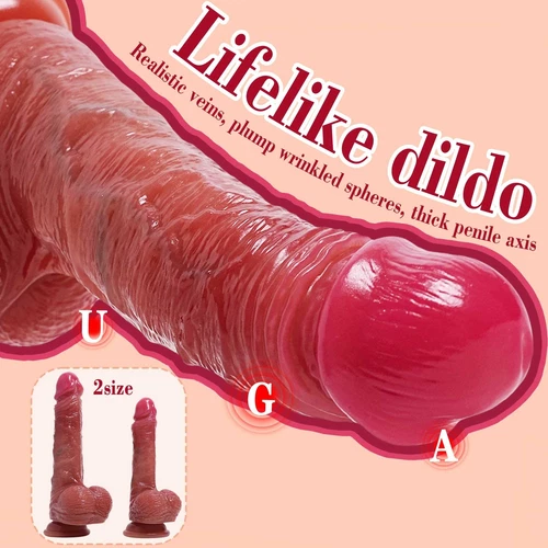 Realistic Dildos for Women Skin Sliding Foreskin Testicles Dildo Anal Vaginal SM - Picture 35 of 51