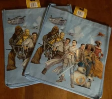 CHEWBACCA, C3PO & BB-8 Star Wars Beach Bag Disney Reusable Shopping Tote 