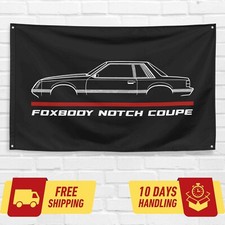 For Ford Mustang Foxbody Notch Coupe 1986 Enthusiast 3x5 Ft Flag Banner