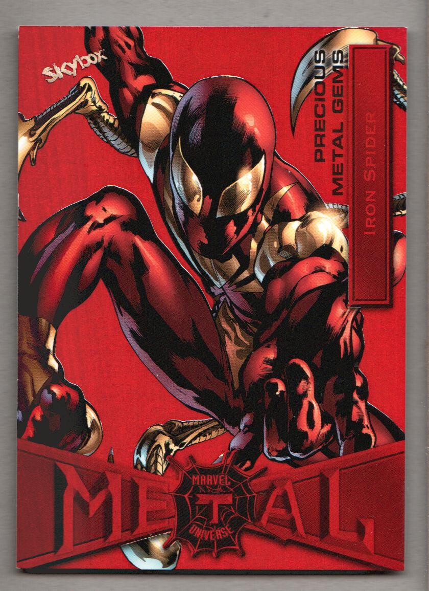 2021 Metal Universe Spider-Man Precious Metal Gems Red #37 Iron Spider 060/100