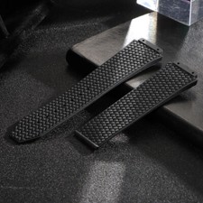 Per Hublot Big Bang Cinturino Orologio Ricambio Silicone Gomma Nero 19x26mm