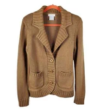 FDJ French Dressing Cardigan Knit Collard Cardigan Sweater Size Medium