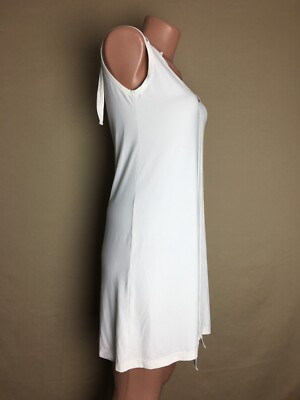 white christmas dresses White Satin Cream Wrap Dress Midi Flutter Sleeves M
