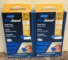 Norton 82074 ProSand 220 Grit Very Fine Small Area Sanding Sponge 2-Pack