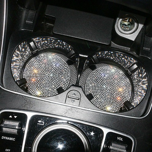2x Car Auto Bling Rhinestone Cup Holder Anti-Slip Insert Coaster Car Accessories - Picture 11 of 21