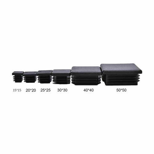 Square Plastic Blanking End Caps Tube Insert Plug Furniture Chair Block Protect - Picture 5 of 14
