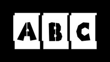 Alphabet Letter Stencils A-Z Super Mario Game Font Single Template Size 50-100mm