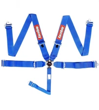 RaceQuip Camlock 5 Point Harness Set Blue 3 in. Lap and Shoulder - 2 in. Sub