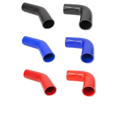 Elbow 45 Degree Hose Pipe Bend Coolant Radiator Air Water Silicone ALL SIZE 3PLY