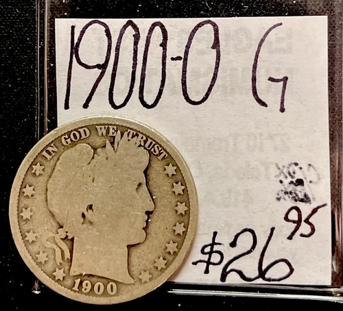 1900-O United States Silver Barber Half Dollar (G) Good Condition. ENN Coins