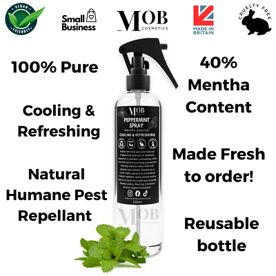 MOMENTS OF BLISS COSMETICS Strong & Natural Peppermint Essential Oil Spray Mice Rodent Spider repellent