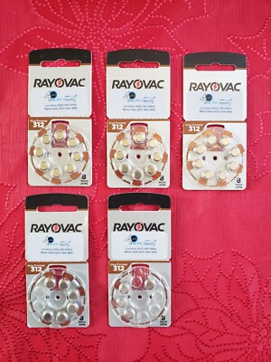 Rayovac Size 312 Extra Advanced Hearing Batteries 30 Mercury-Free Batteries