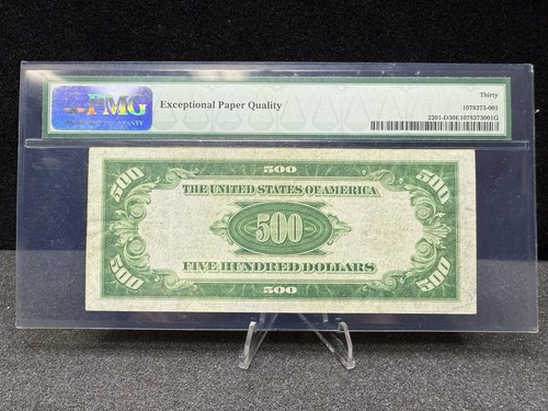 1934 $500 Cleveland OH FRN Fr#2201-D Green Seal PMG 30 EPQ - Picture 2 of 2