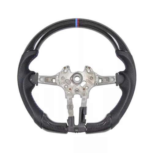 Real Carbon Fiber Steering Wheel for BMW M2 M3 M4 F30 F20 F22 F25 F80 F36 X5 X6 - Picture 1 of 8