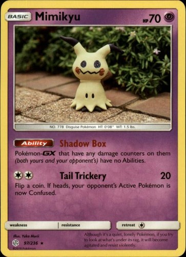 Mimikyu 97/236 VLP/ NM - Yuka Morii Clay Art - Cosmic Eclipse