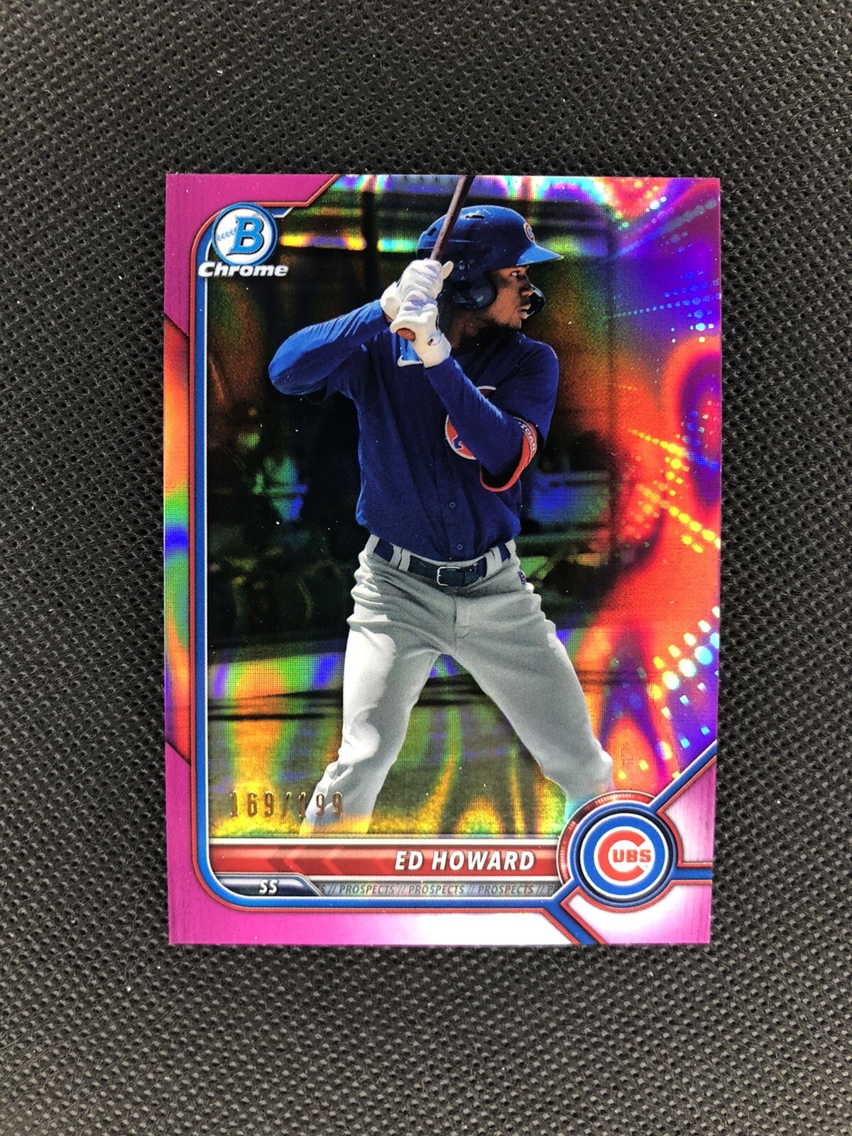 2022 Bowman Chrome Ed Howard #BCP-64 Pink Lava /199! Cubs Prospect 