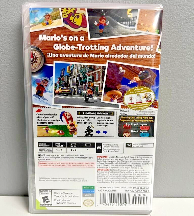 Super Mario Odyssey Switch Brand New Game (Multiplayer, 2017