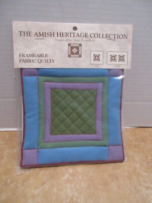 Amish Heritage Collection Willitts  1996 Frameable Fabric Quilt Center Square