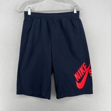 NIKE SB Shorts Youth 13-15 Boys Sunday Printing Skateboard 11" Terry Swoosh Blue