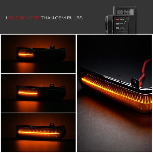 Smoked Dynamic LED Side Mirror Turn Signal Lights For 2015-22 RAM PROMASTER CITY - Picture 10 of 12