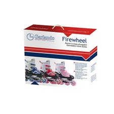 FIREWHEEL PATTINI IN LINEA GARLANDO REGOLABILI - ROSA,ROSSO O BLU -