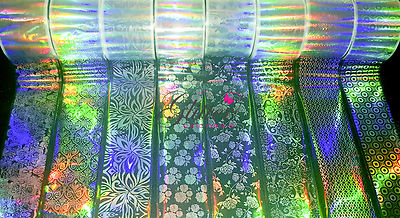 HOLOGRAPHISCHE SILBER NAGELTRANSFERFOLIE - 8 ATEMBERAUBENDE FARBEN 1 METER LANG