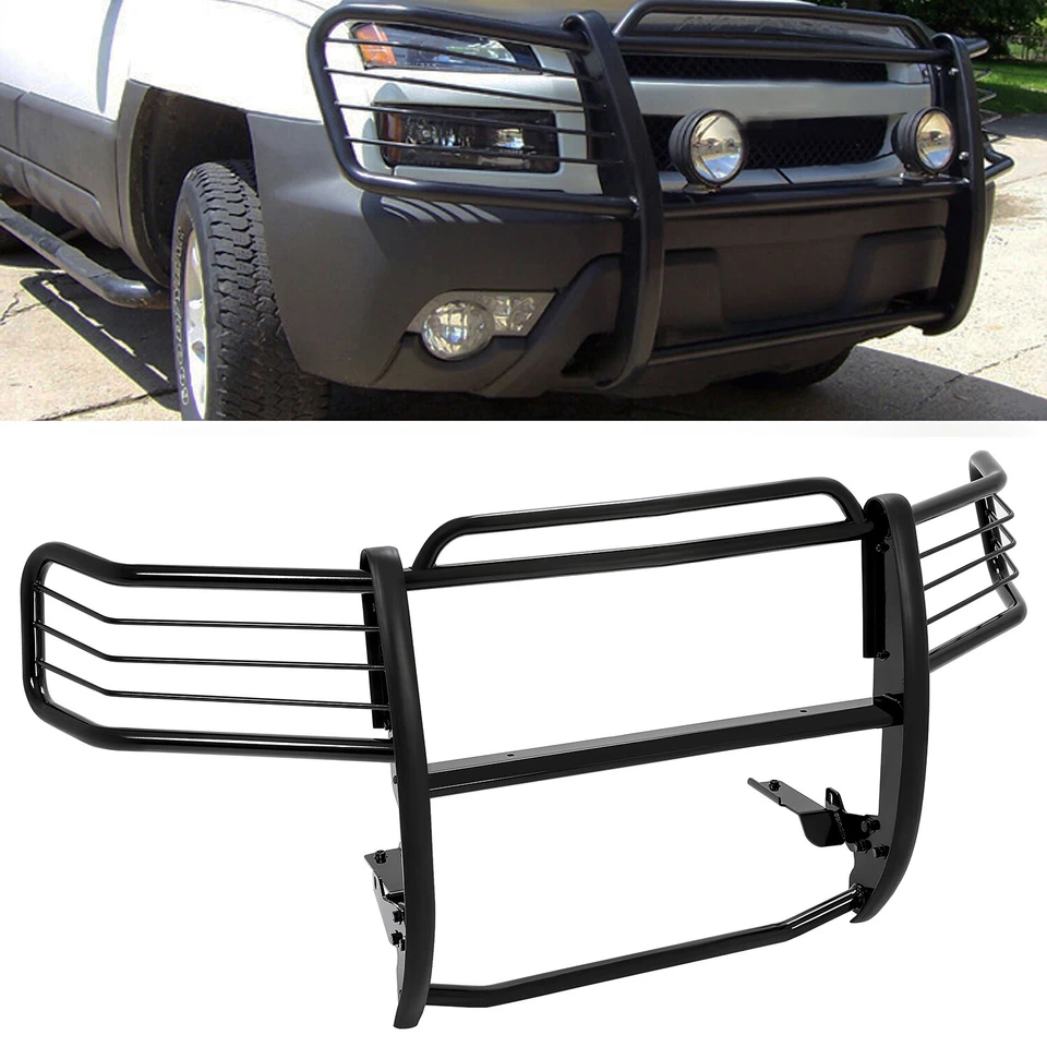 For 07-2014 Chevy Suburban/Tahoe Front Bumper Brush Grill Guard Protector Black Foto 3 de 4