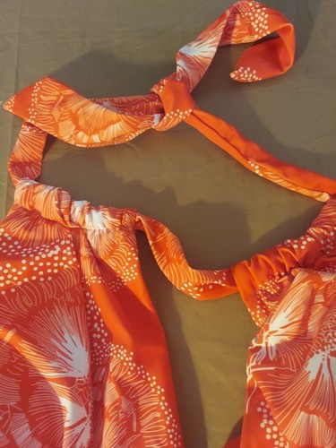 Eomenie One Piece Swimsuit 2XL Patterned New Without Tags Orange Floral - Picture 3 of 7