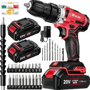 20V Cordless Drill Set,Electric Power Drill Cordless,Power Drill Drivers,Elec...