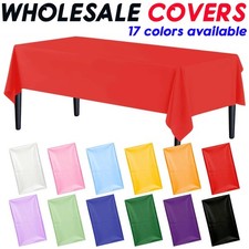 Plastic Rectangular Table Cloth Covers | Wipe Clean Party Tablecloths Disposable