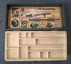 Vintage 1960s GI Joe Wooden Foot Locker Accessory Storage with Tray & Decal B
