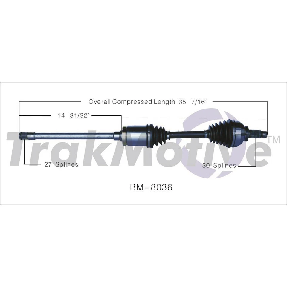 Eje delantero TrakMotive 2 CV para BMW 325xi 2001-2005 BMW 330xi 2001-2005 Foto 3 de 4