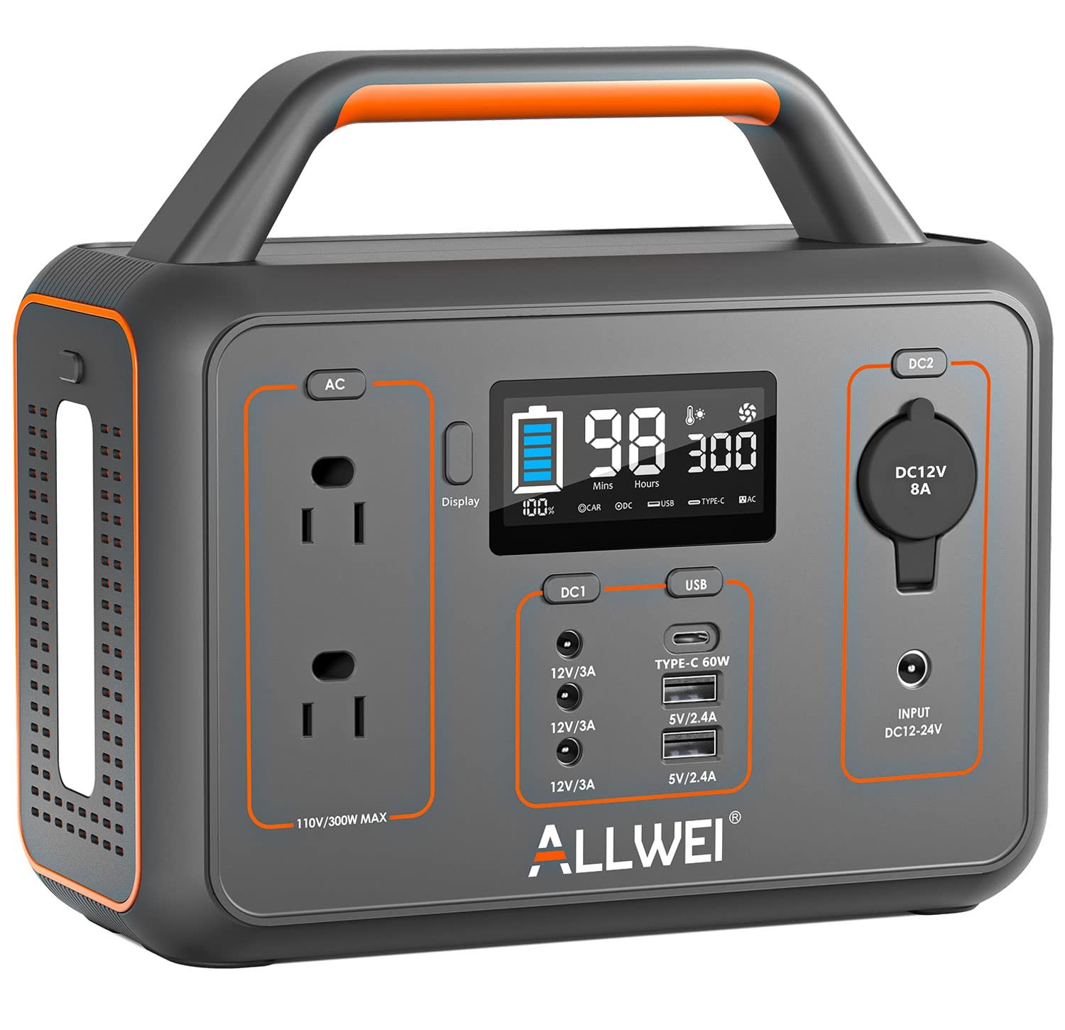 With Ac Outlet For Emergency And Outdoor Use