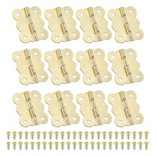 PATIKIL Small Jewelry Box Hinges 1-1/4 Inch, 12 Pack 180-degree Mini Butterfl...