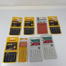 Lot of 8 Packages of Singer Sewing Machine Needles Some Have Been Open