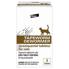 Elanco Tapeworm Dewormer (praziquantel tablets) for Cats and Kittens 6 Weeks 