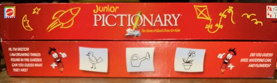 Junior Pictionary The Game of Quick Draw for Children Kids Drawing - Mattel/2002 - Image 3 of 4